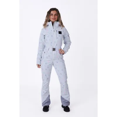 White Oosc Print Chic Ski Suit