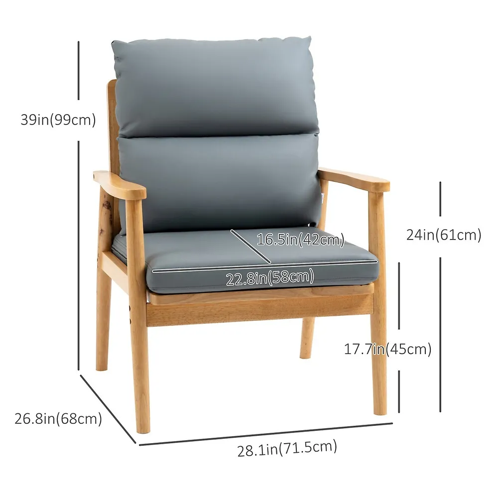 Accent Chair Arm Chair For Bedroom Living Room Chair Grey