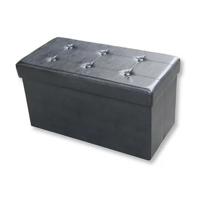 Large Folding Ottoman/Footrest with Storage, 30" x 14.75" 15.75"