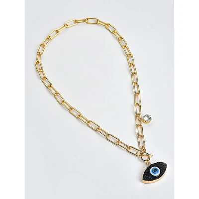 Gold Plated Pattern Necklace