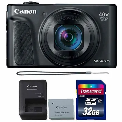 Powershot Sx740 Hs Digital Camera (black) + 32gb Memory Card