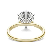 14k 2-toned Yellow Gold & 3.10 Ct. T.w. Created Moissanite Solitaire Ring