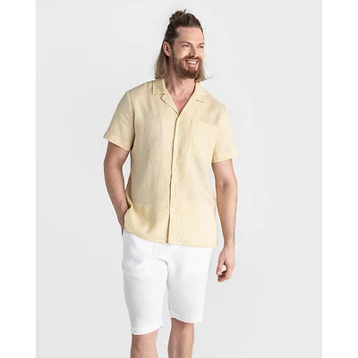 Short-sleeved Breezy Men's Linen Shirt Hawi