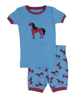 Kids Two Piece Cotton Short Pajamas Unicorn