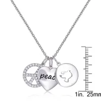 Sterling Silver 16" Peace Necklace