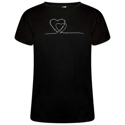 Womens/ladies Crystallize Heart T-shirt