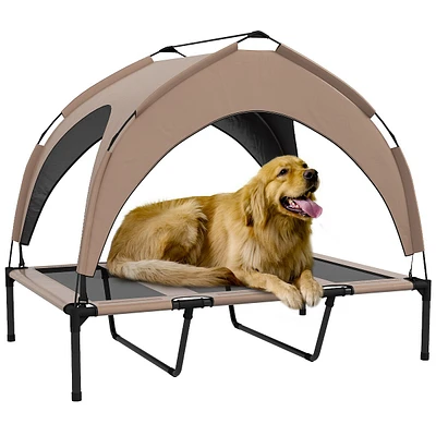 Elevated Dog Bed Cooling With Canopy For Large Sized