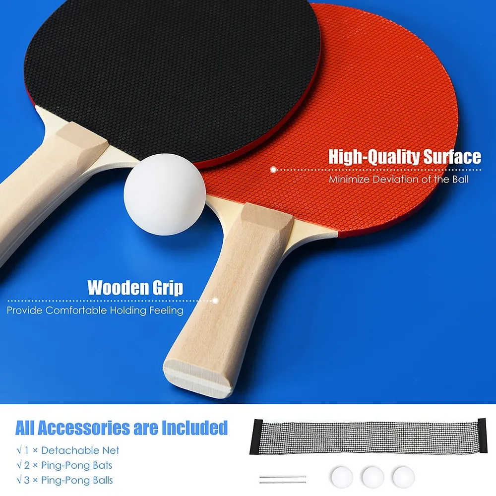 Costway 60'' Portable Table Tennis Ping Pong Folding Table W