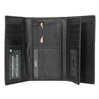 Large Leather Checkbook Clutch Wallet