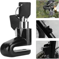 Security Disc Brake Lock, Scooter Anti-Theft Heavy Duty Bike Brake Wheel Disc Rotor Lock (Black)
