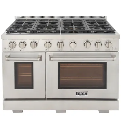 Kucht Professional 48 In. 6.7 Cu. Ft. Natural Gas Range With Sealed Burners, Griddle And Convection Oven