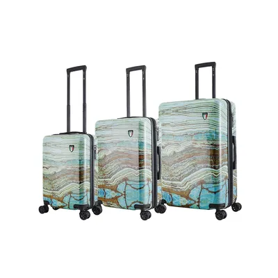Earth Art Emerald Marble 3 Pc Set (20", 24", 28") Luggage Suitcase