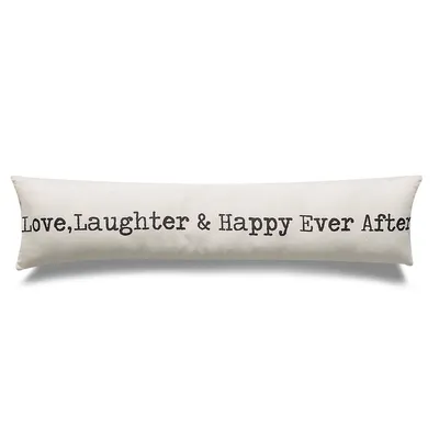 Love, Laughter & Happy Ever After Cottage Icons Throw Pillow