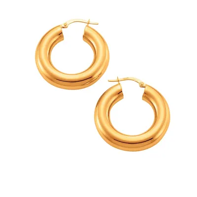 10k Gold Jumbo Everyday Hoop Earrings