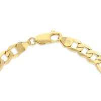 10kt 8.25" Men's Hollow Figaro Link Bracelet