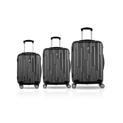 Tucci Italy Riflettore Black Hard Side (20', 24', 28') Luggage Set