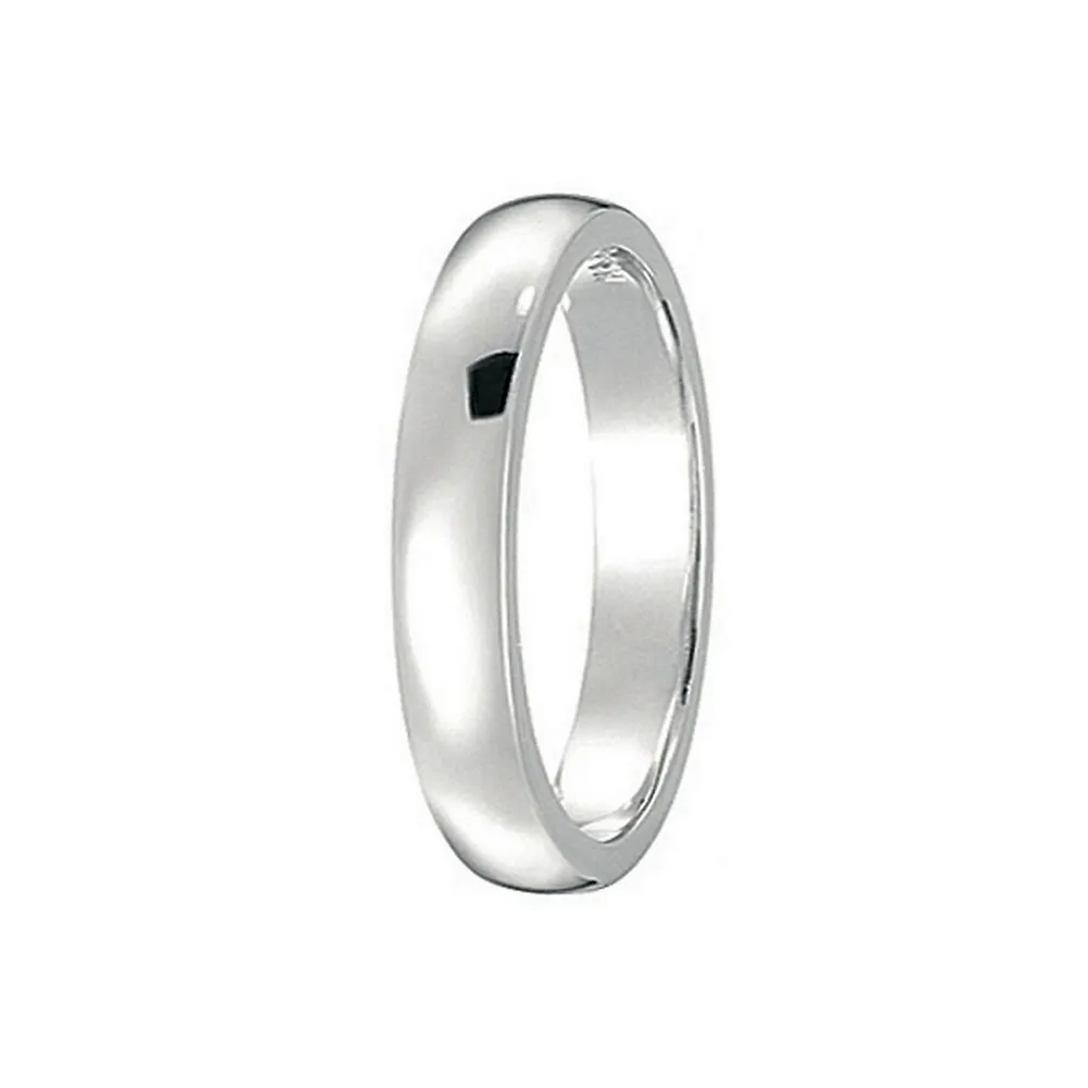 Ladies's 2.0mm Engravable Semi Comfort-Fit Low Dome Wedding Band in 10K  White, Yellow or Rose Gold (1 Line)