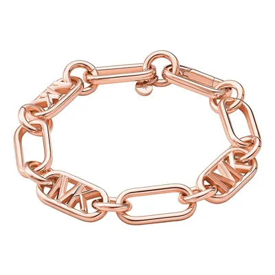 Women's Premium Metallic Muse Rose Gold-tone Brass Chain Bracelet