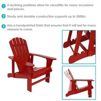 Wood Adirondack Chair With Adjustable Backrest