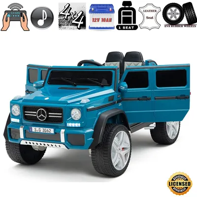 Officially Licensed & Certified Mercedes Benz Maybach G650 12V 1-Seater Toddlers' Kids' Ride-on Car w/ 4WD, Rubber Wheels, Leather Seat, Storage, MP3, SD, USB, Parent RC