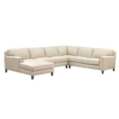Hayward Leather Left Chaise Sectional