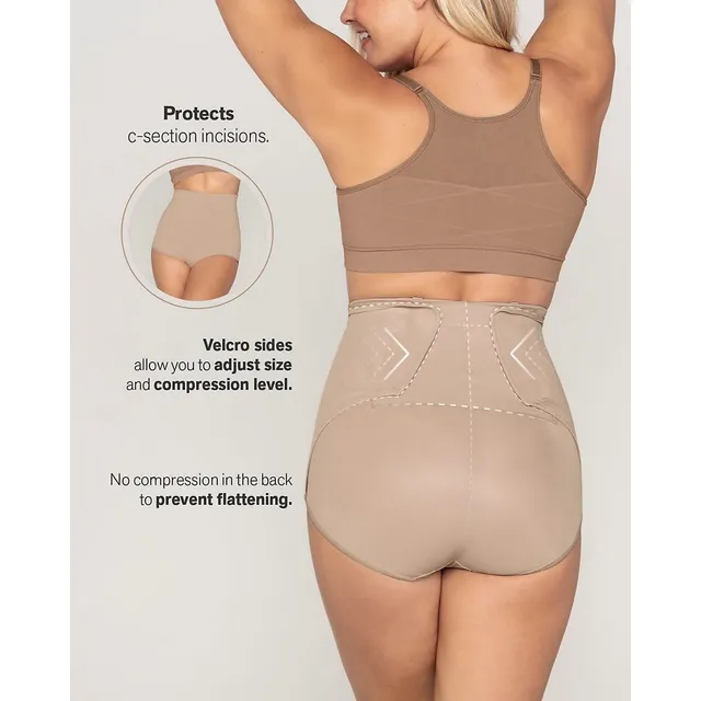 Leonisa High-waisted Firm Compression Post Surgical Panty With Adjustable  Belly Wrap