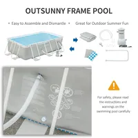 Pool With Frame, Light Grey