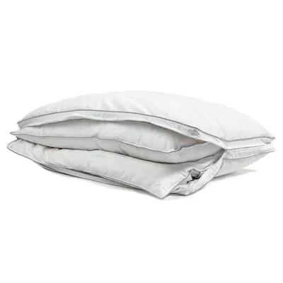 Dulcia Deluxe Pillow, Feather And Down, Adjustable, Made Quebec, Hypoallergenic, Oeko-tex Certified