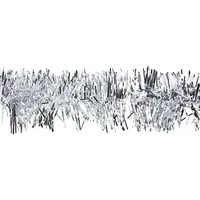 50' X 2.5" Silver Christmas Foil Tinsel Garland - Unlit