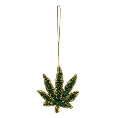 Embroidered Ornament - Canna Leaf