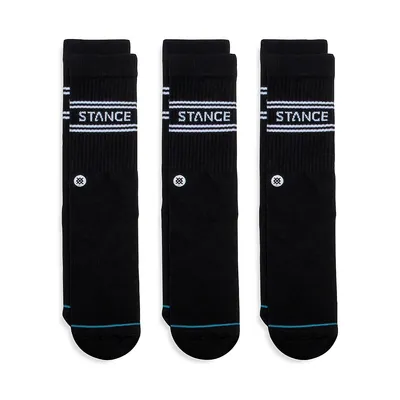 Men’s Basics 3-Pair Crew Socks