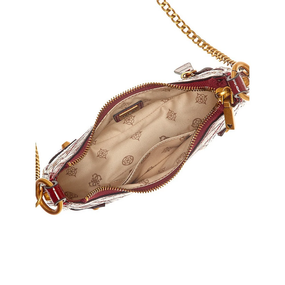 Petit sac zippé à bandoulière Clelia