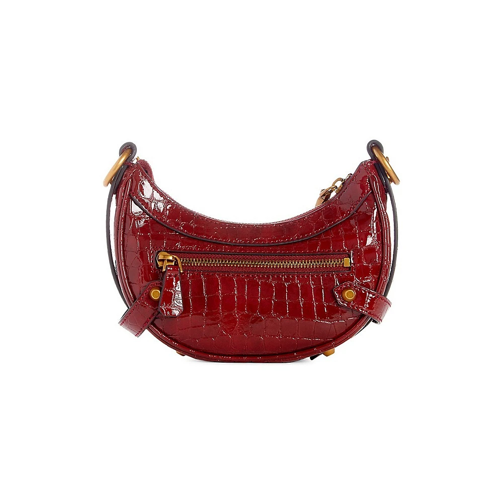 Petit sac zippé à bandoulière Clelia