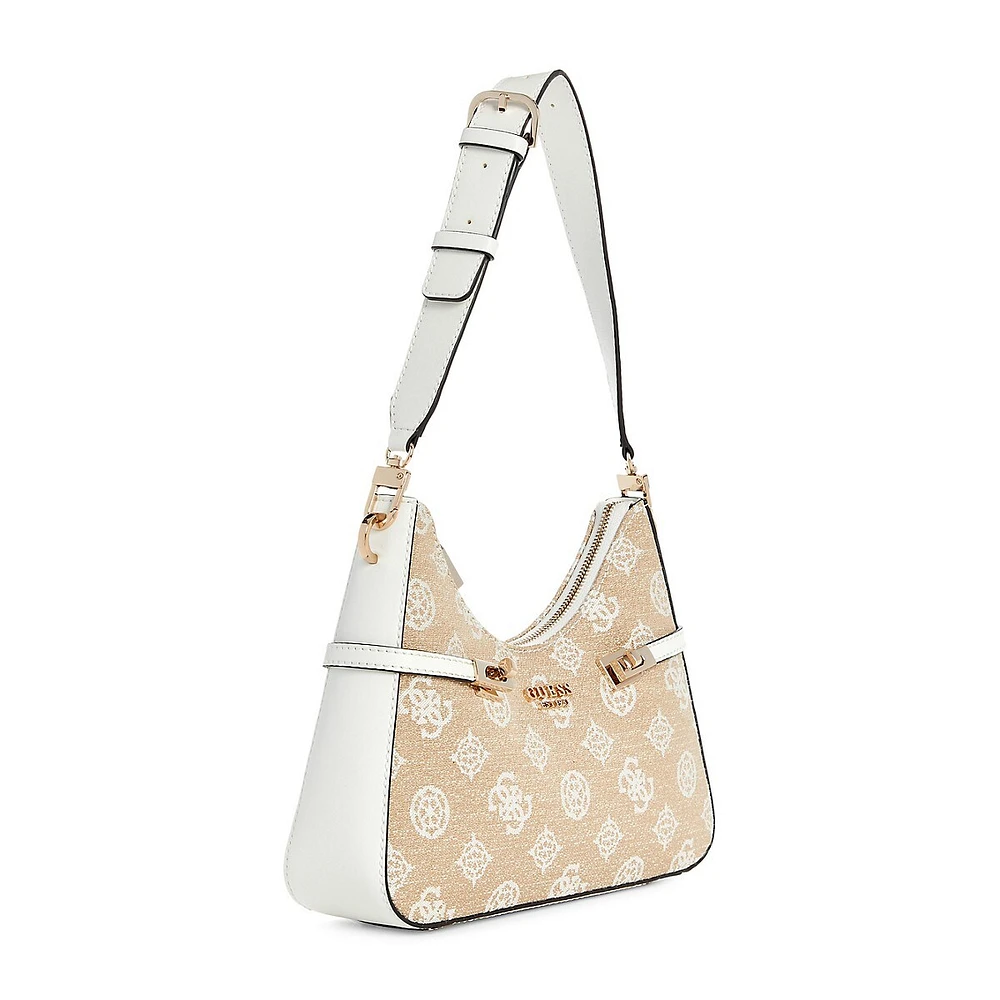 Loralee Peony Jacquard Hobo Shoulder Bag