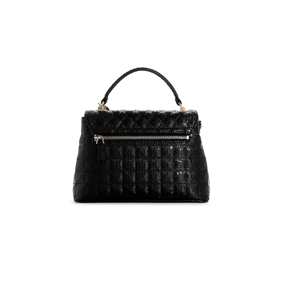 Quilted G-Shine Top-Handle Bag