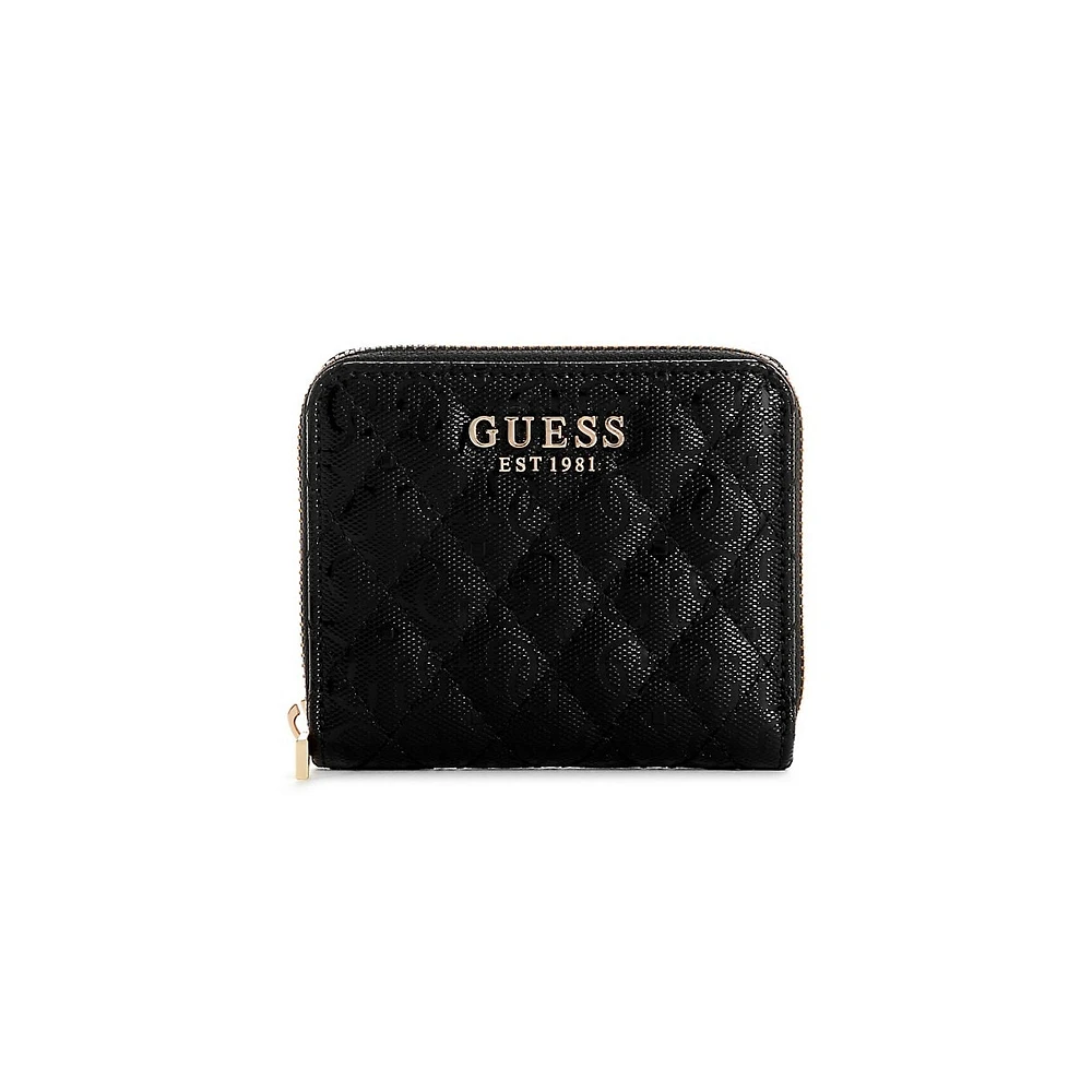 Small Quilted G-Shine Zip-Around Wallet