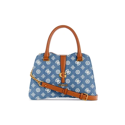 Small Kuba Denim Logo Satchel