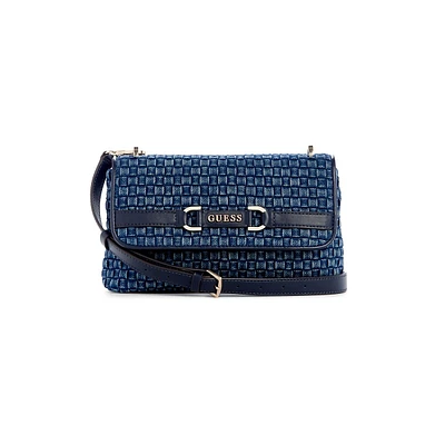 Majka Denim Flap Crossbody Bag