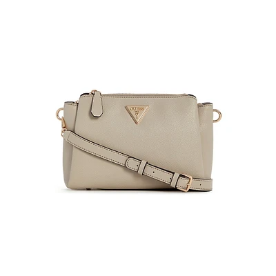 Tri-Compartment Crossbody Bag