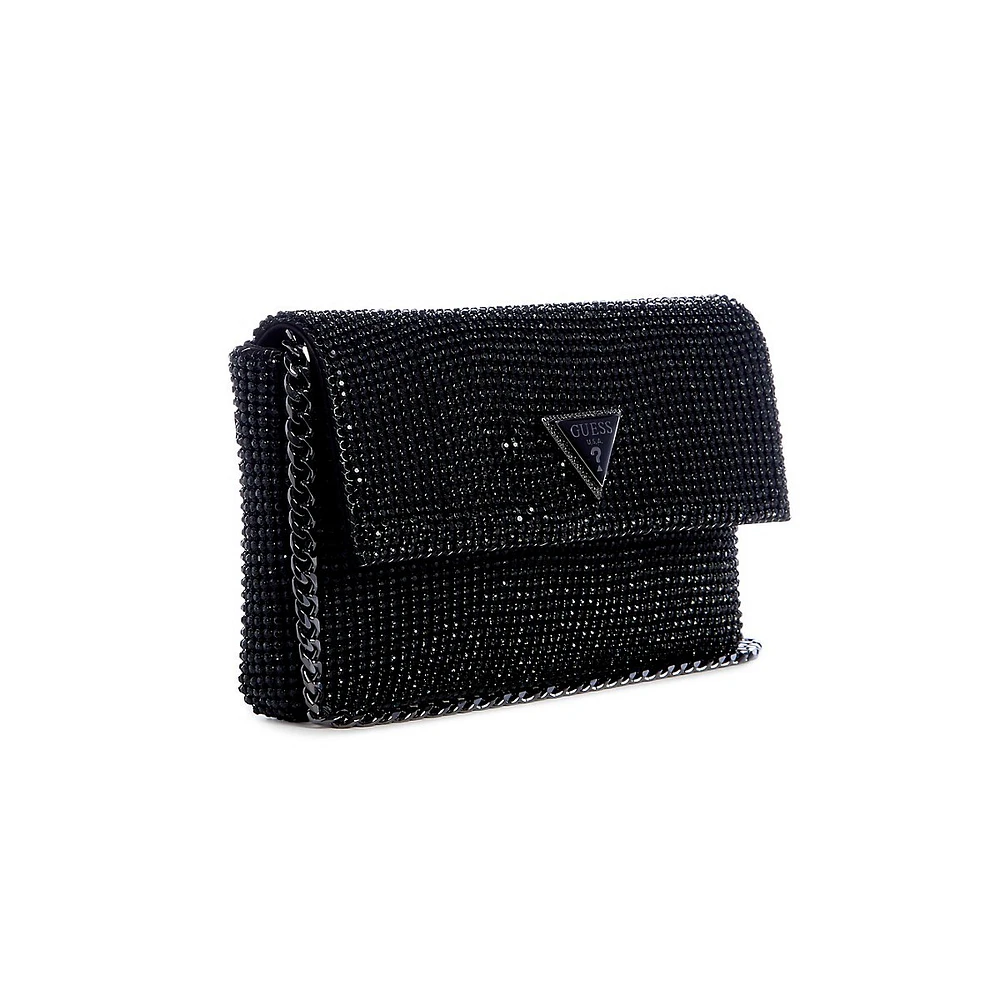 Zalina Embellished Flap Clutch