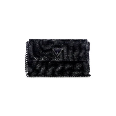 Zalina Embellished Flap Clutch