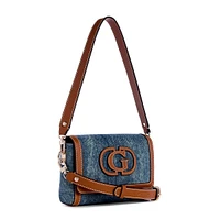 Denim Flap Shoulder Bag