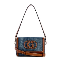 Denim Flap Shoulder Bag