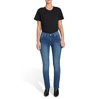 Kimmie Mid-Rise Straight-Leg Jeans