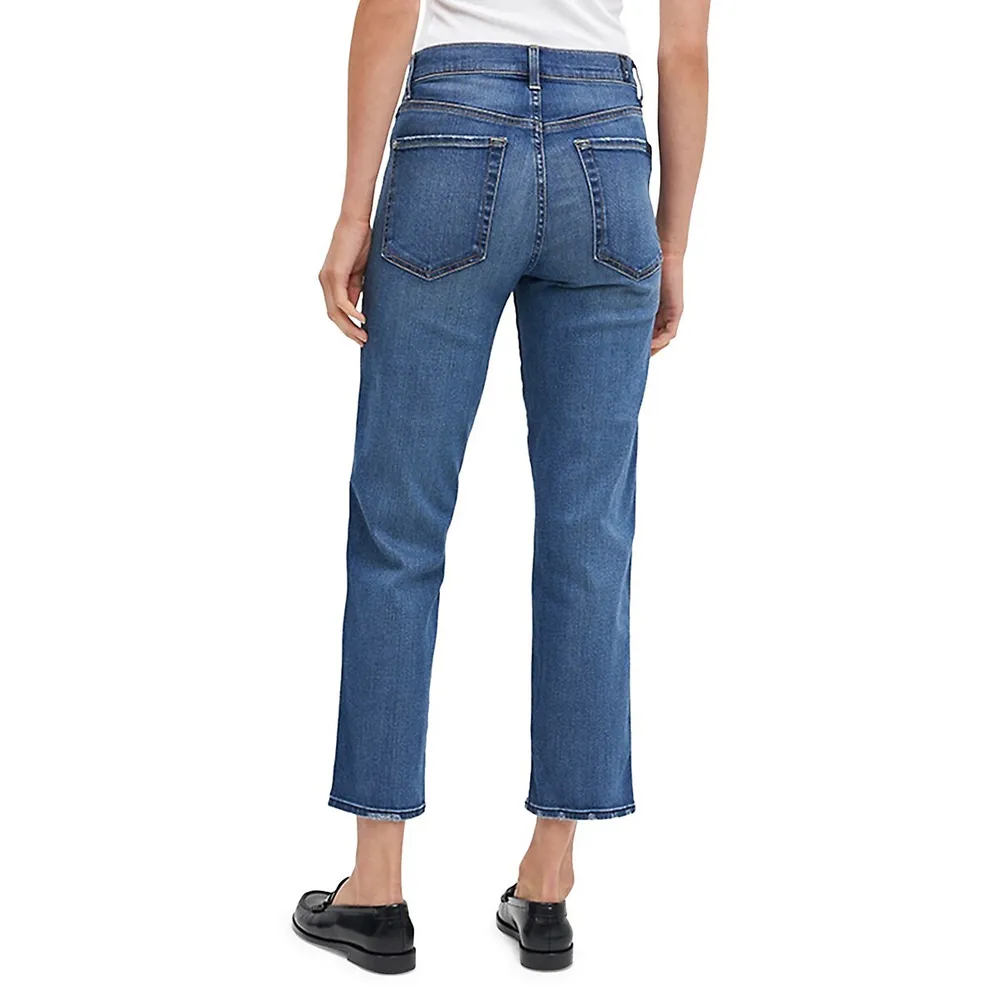 Core High-Waist Cropped Straight Jeans
