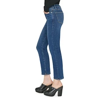 High-Rise Straight Crop Jeans