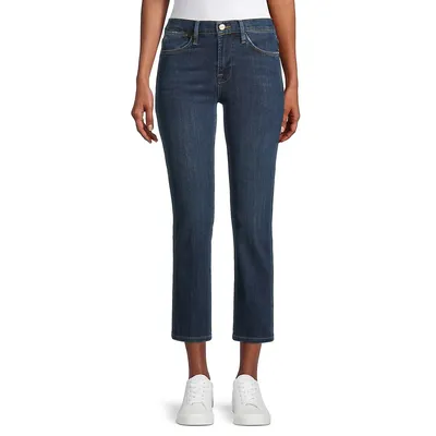 High-Rise Straight Crop Jeans