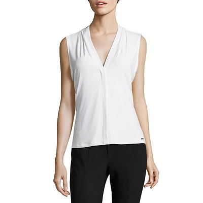 V-Neck Drape Sleeveless Top
