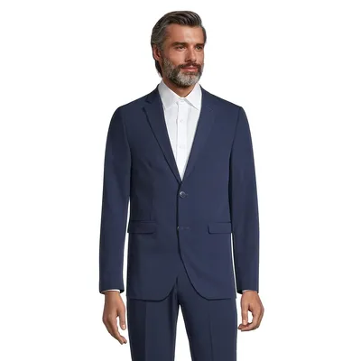 Regular-Fit Stretch-Knit Suit Jacket