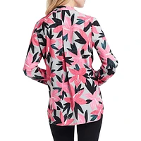 Poinsettia-Print Blouse